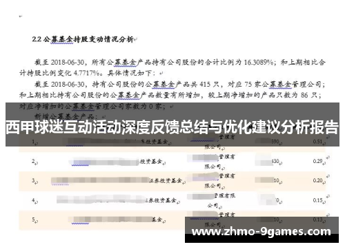 西甲球迷互动活动深度反馈总结与优化建议分析报告 西甲球迷互动活动深度反馈总结与优化建议分析报告